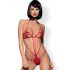 Obsessive Luiza - body rosso con tulipani e spalline (S/M)