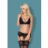 Obsessive 810-SEG-1 - Set lingerie in pizzo (nero) - L/XL