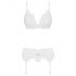 Obsessive 810-SEG-2 - Set lingerie in pizzo bianco (bianco)