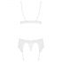 Obsessive 810-SEG-2 - Set lingerie in pizzo bianco (bianco)