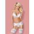 Obsessive 810-SEG-2 - Set lingerie in pizzo bianco (bianco) - L/XL