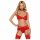 Set di Intimo Floreale Obsessive Heartina con Decorazione a Cuore (Rosso)