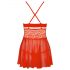 Obsessive 838-BAB-3 - Babydoll rosso con pizzo piccante e perizoma - L/XL