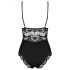 Obsessive 810-TED-1 - Body elasticizzato nero con dettagli in pizzo - L/XL