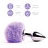 FEELZTOYS Bunny Tails - Plug anale in metallo con coda di coniglio (argento-viola)