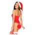 Obsessive Kissmas - Body rosso con collo sensuale