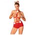 Obsessive Ms Reindy - set costume da renna per donna (2 pezzi) - rosso