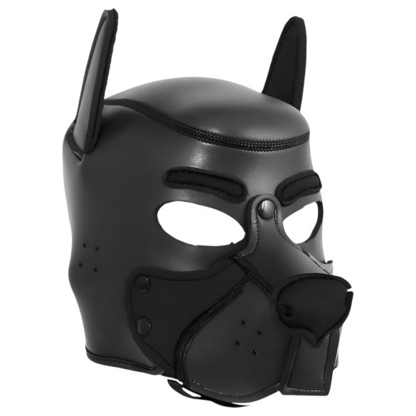 Ida Leather - Maschera da cane chiusa (nera)